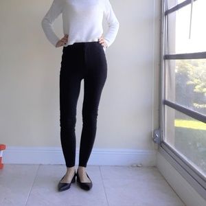 Black high rise skinny pants